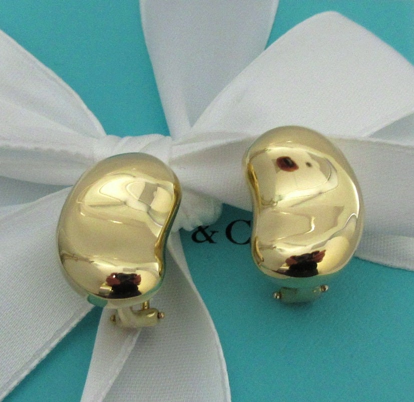 Tiffany bean earrings gold new arrivals