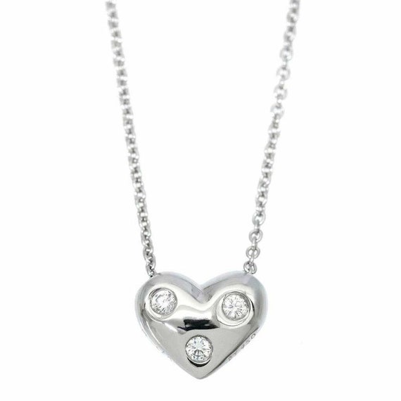Diamond Heart Pendant Necklace - Etsy 
