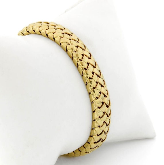 TIFFANY & Co. 18K Gold Vannerie Cuff Bracelet - image 3
