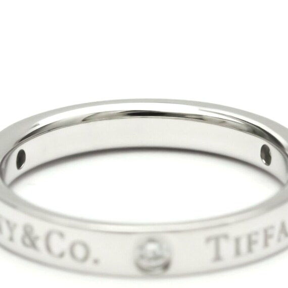 TIFFANY & Co. Platinum 3 Diamond 3mm Wedding Band… - image 5