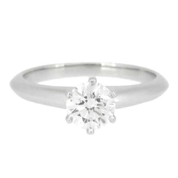 TIFFANY & Co. Platinum .51ct Diamond Engagement Ri