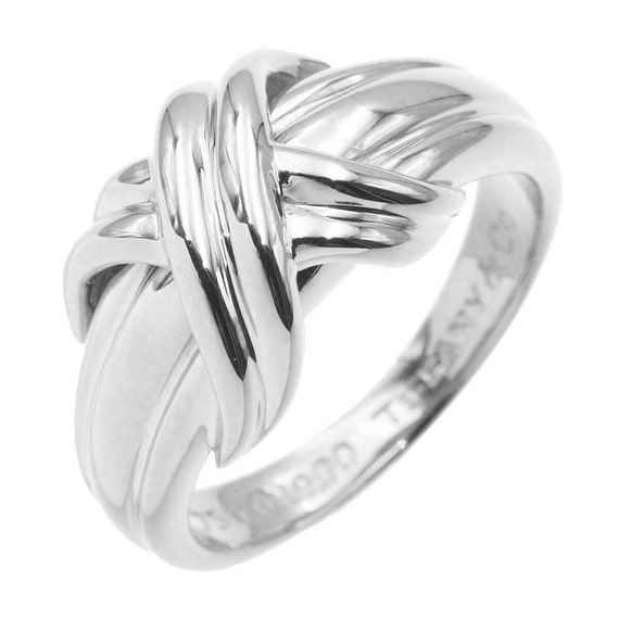 TIFFANY & Co. 18K White Gold Signature X Ring 6 - image 1