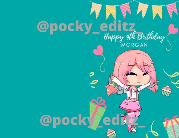 Gacha Life Birthday Personalized Invitation 