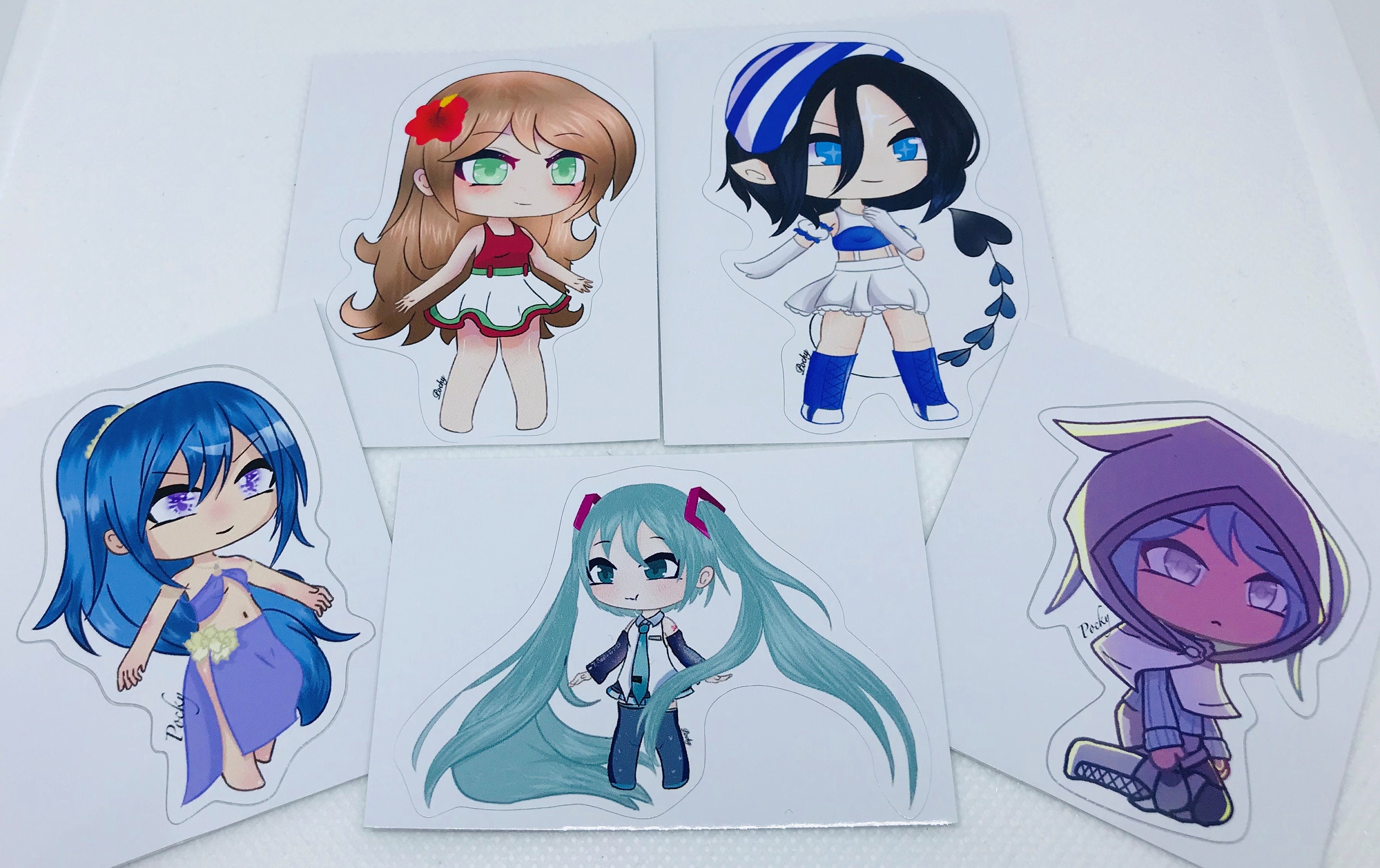 Gacha Life Art Stickers Bundle Set of Ten 10 Stickers -  Portugal