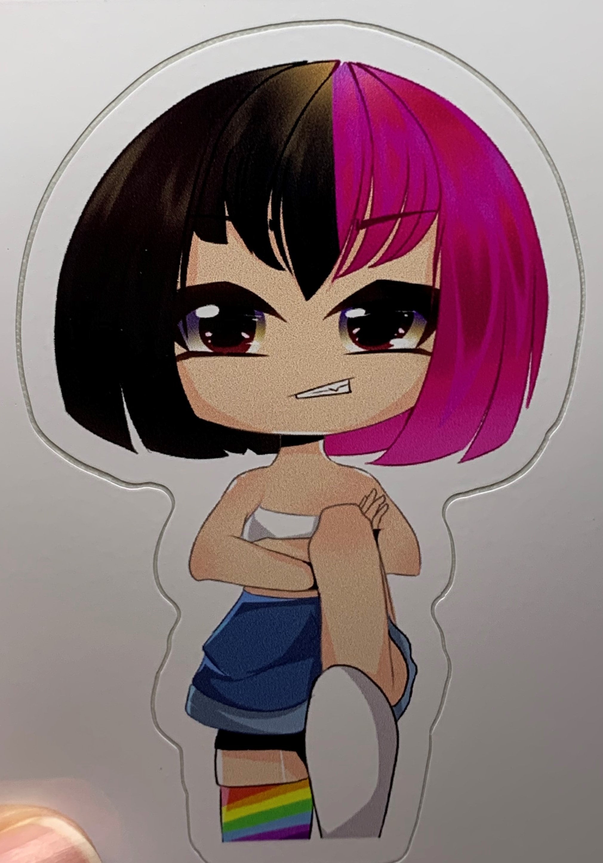 Gacha Girl - Black and White - Gacha Life Art Sticker