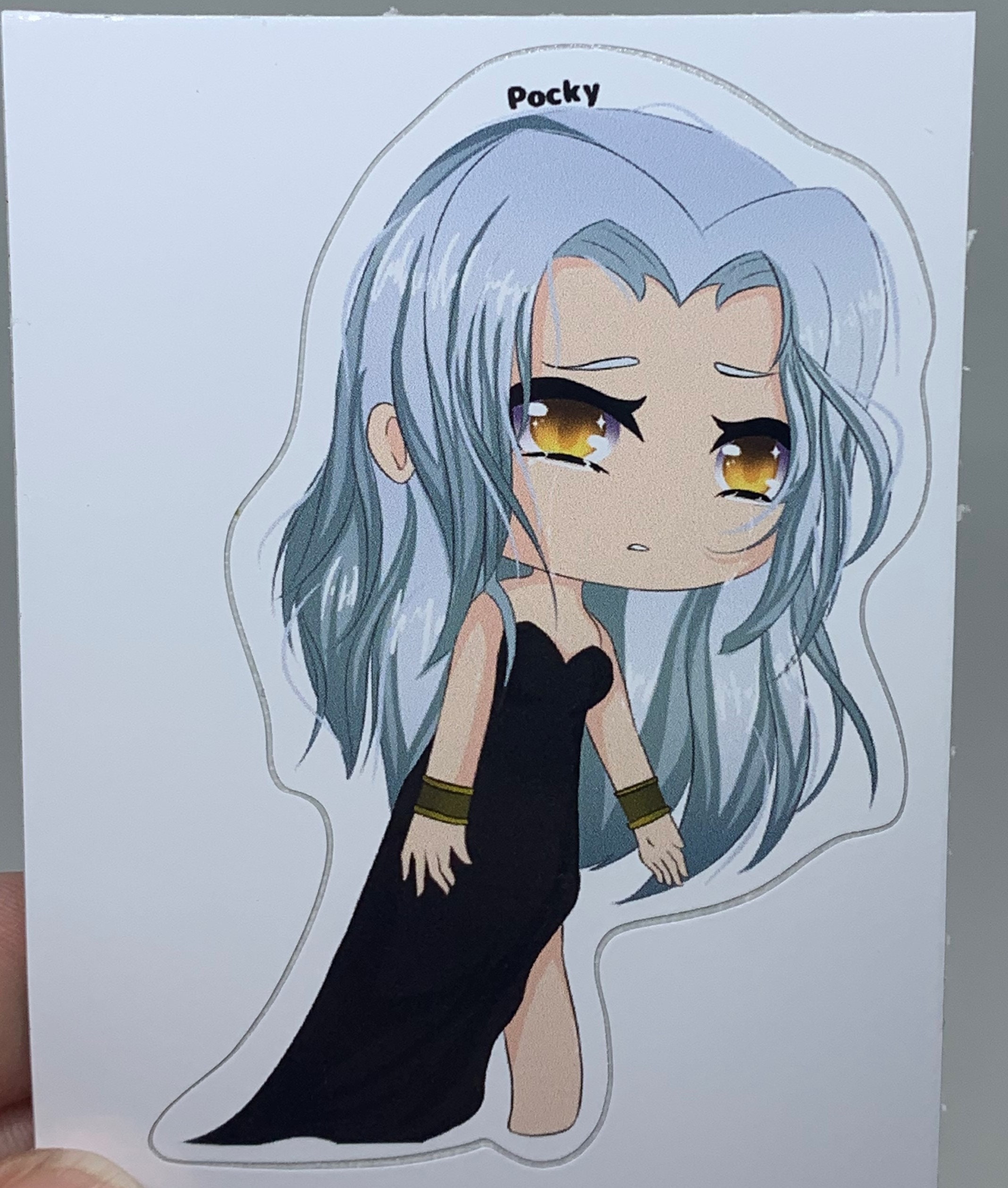 Gacha Girl In Black Dress Gacha Life Art Vinyl Sticker Etsy