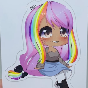 Gacha Rainbow Girl - Gacha Life Art Vinyl Sticker