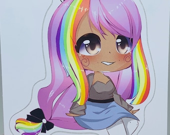 Gacha Rainbow Girl - Gacha Life Art Vinyl Sticker