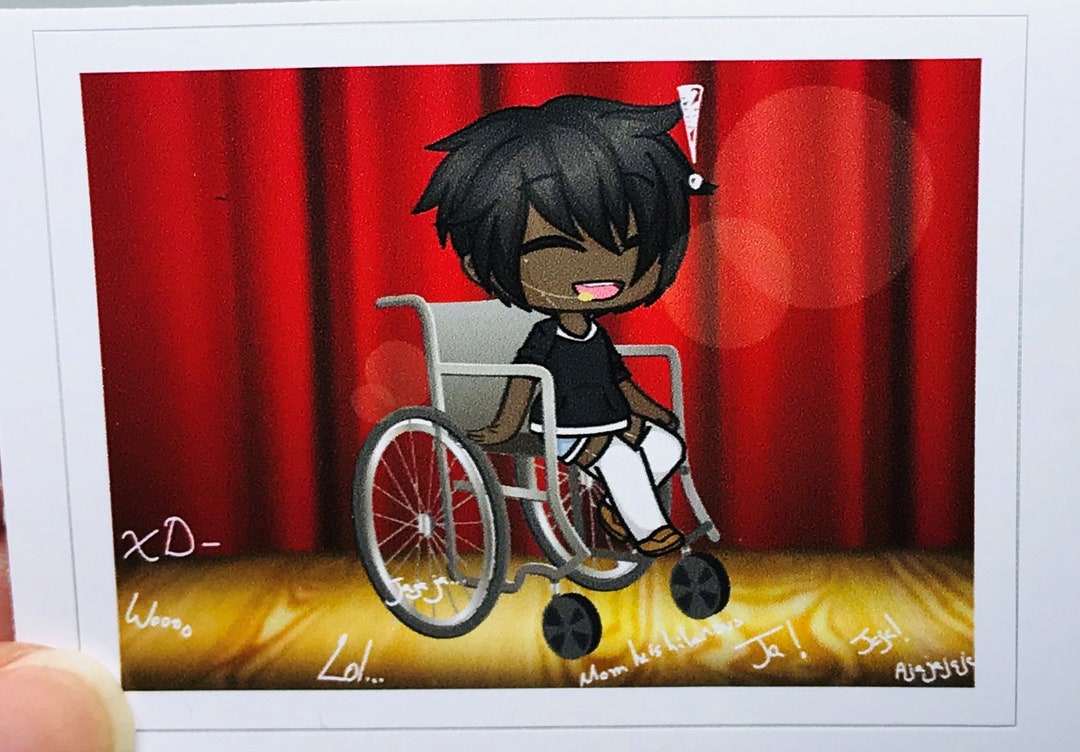 Gacha Comedian Boy in Wheelchair With Background Inclusion Gacha Life