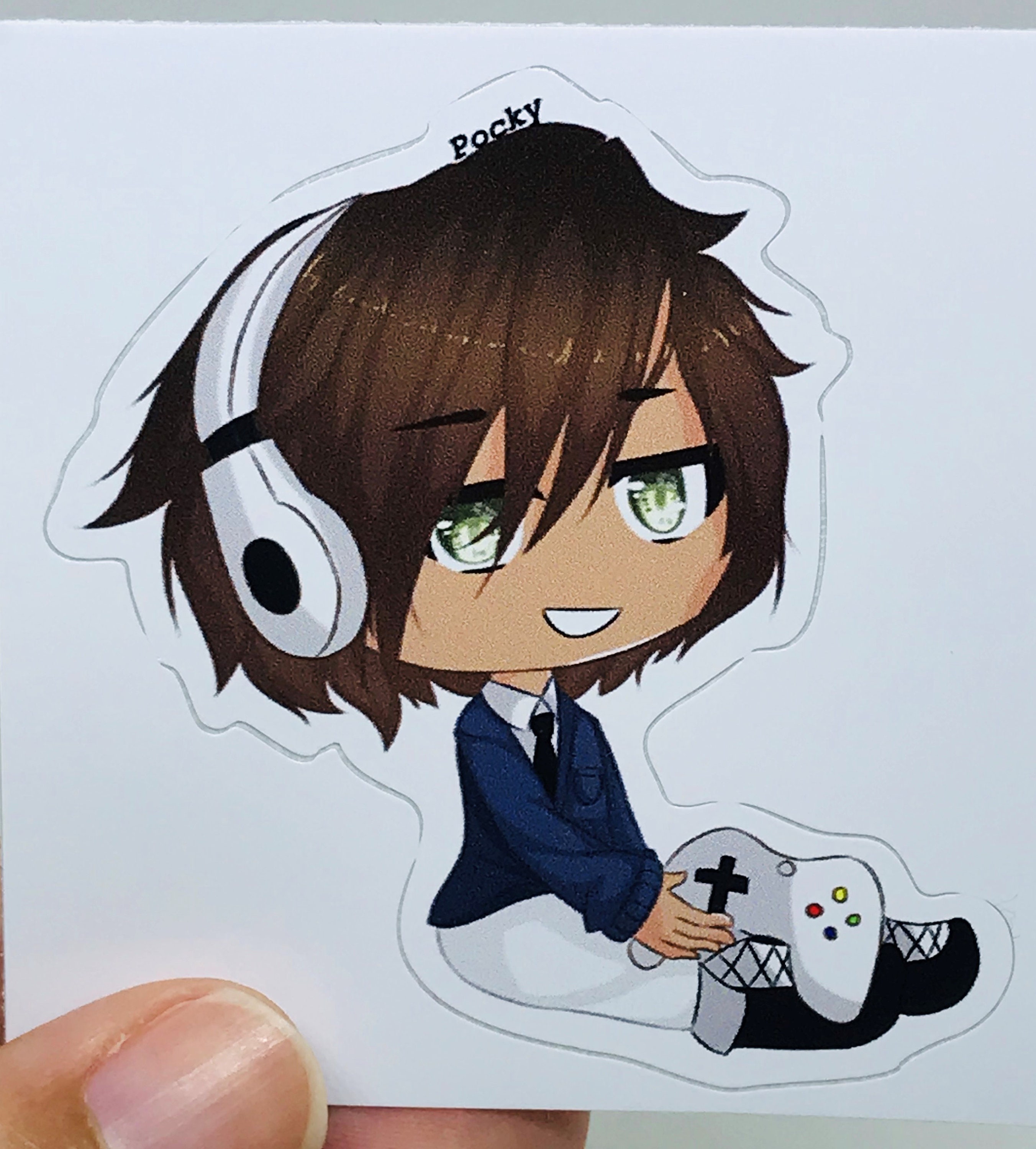 Gacha Boy Gamer Gacha Life Art Vinyl Sticker Etsy