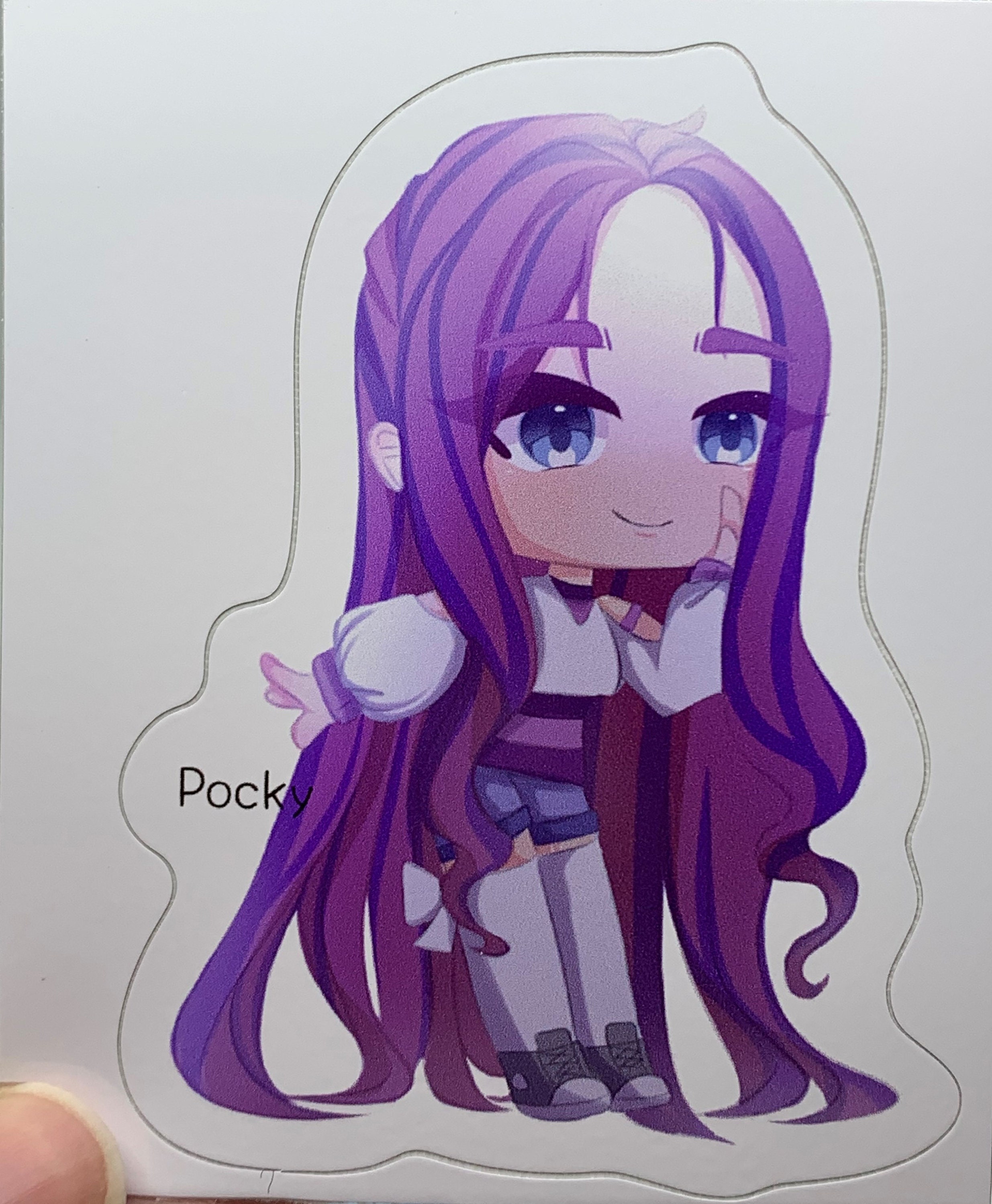 Gacha Girl With Pink And Purple Hair Gacha Life Art Sticker Etsy