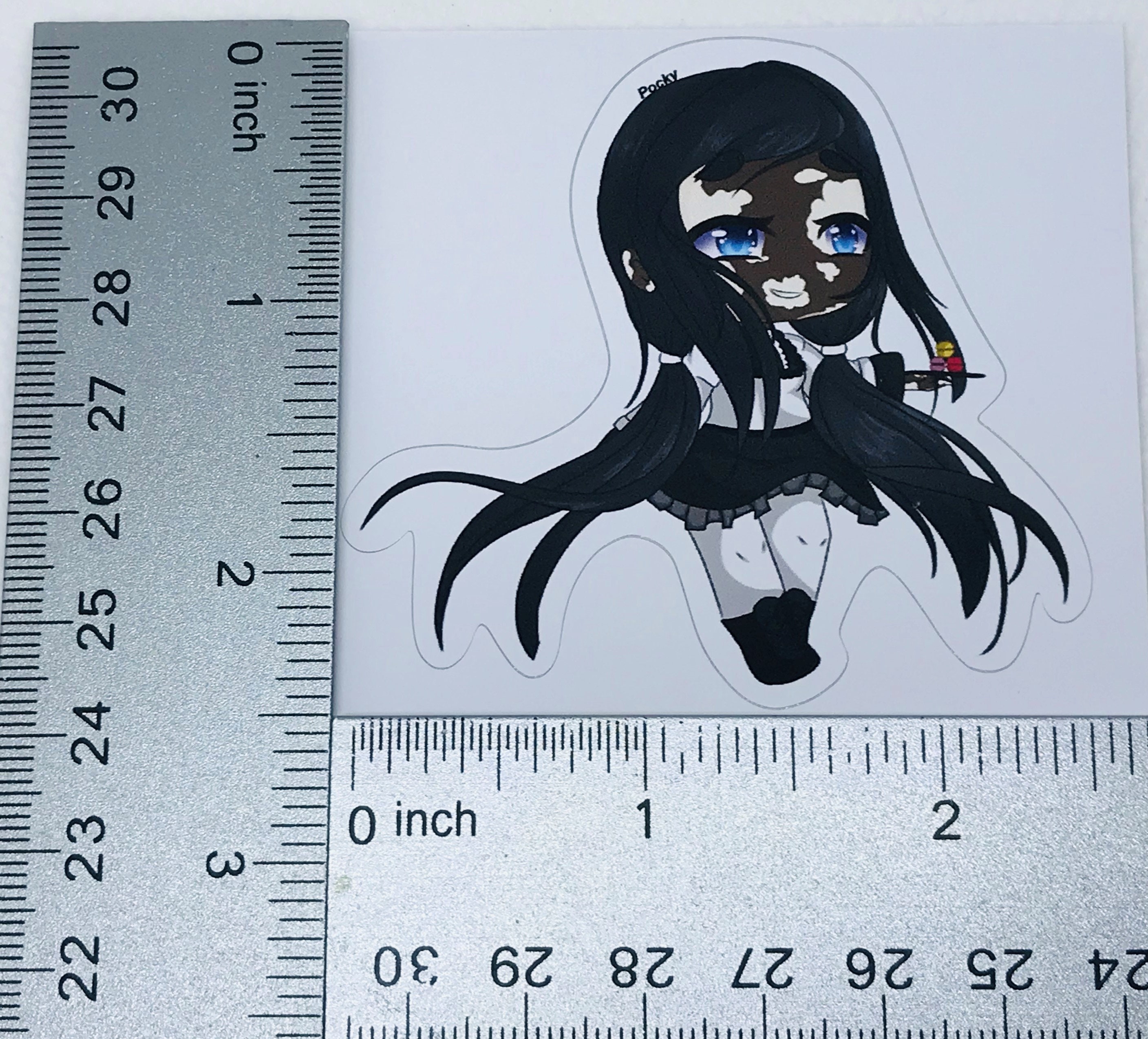 Gacha Girl - Black and White - Gacha Life Art Sticker