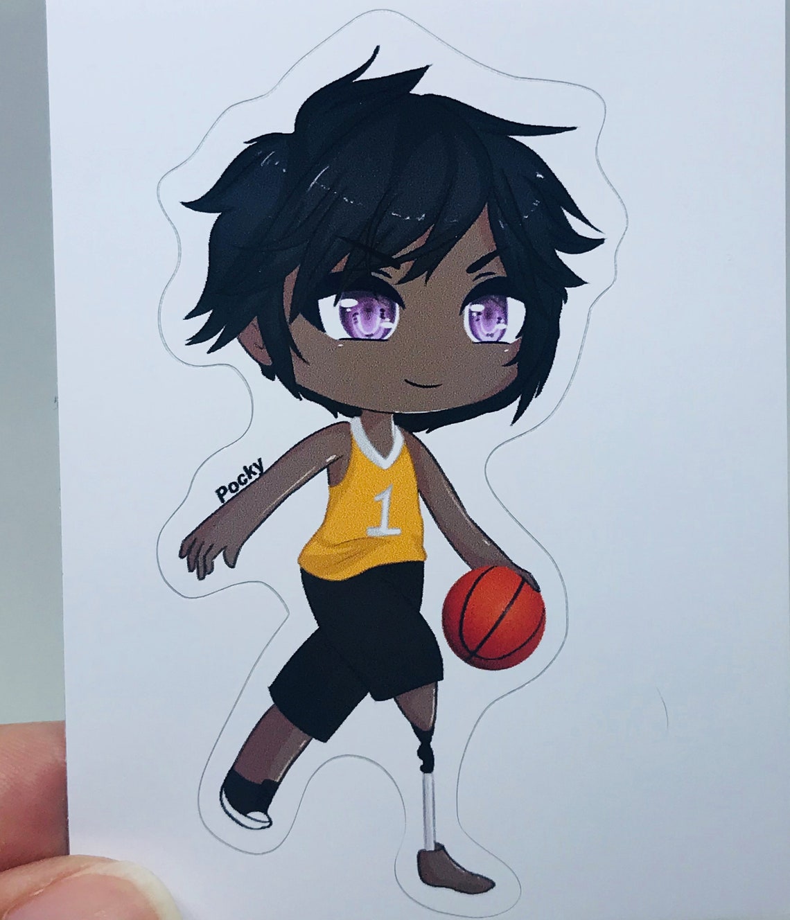 Gacha Basketball Player With Leg Prosthesis Inclusion Gacha Life Art