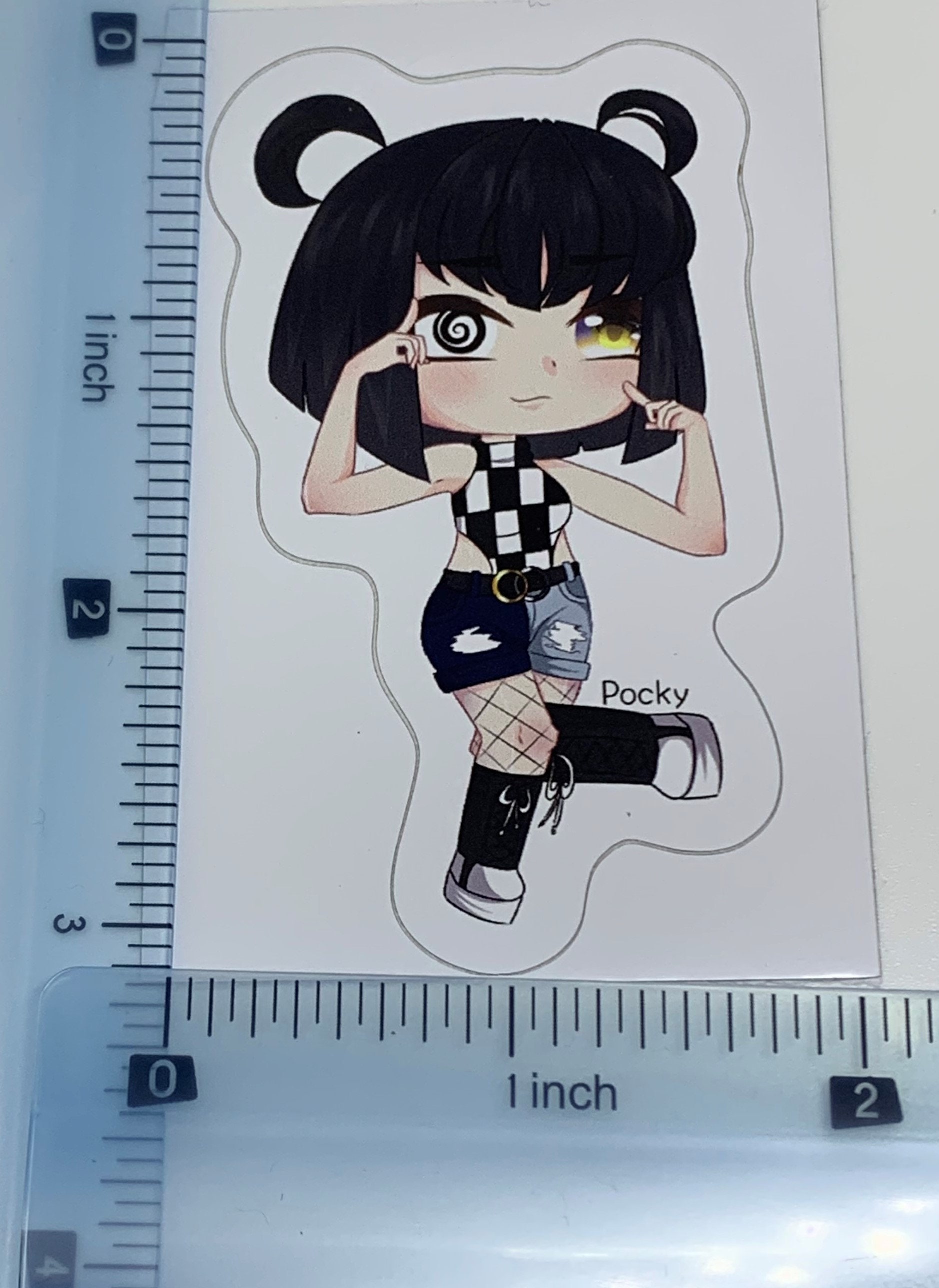 Gacha Super Star Girl Full Background - Gacha Life Art Vinyl Sticker