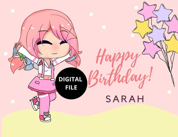 Gacha Life Birthday Personalized Invitation 