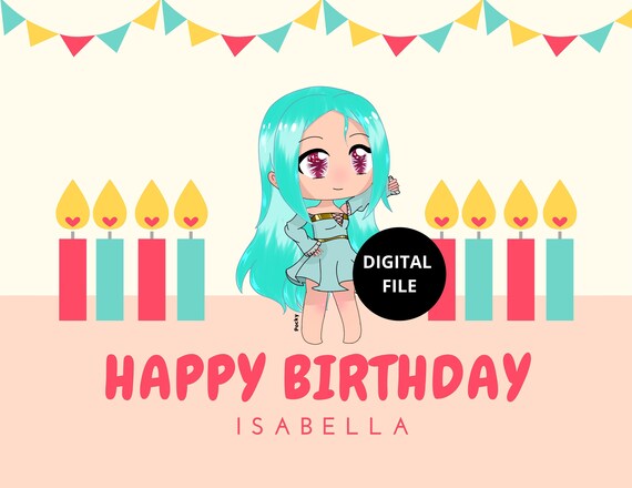 Gacha Life Birthday Personalized Invitation 