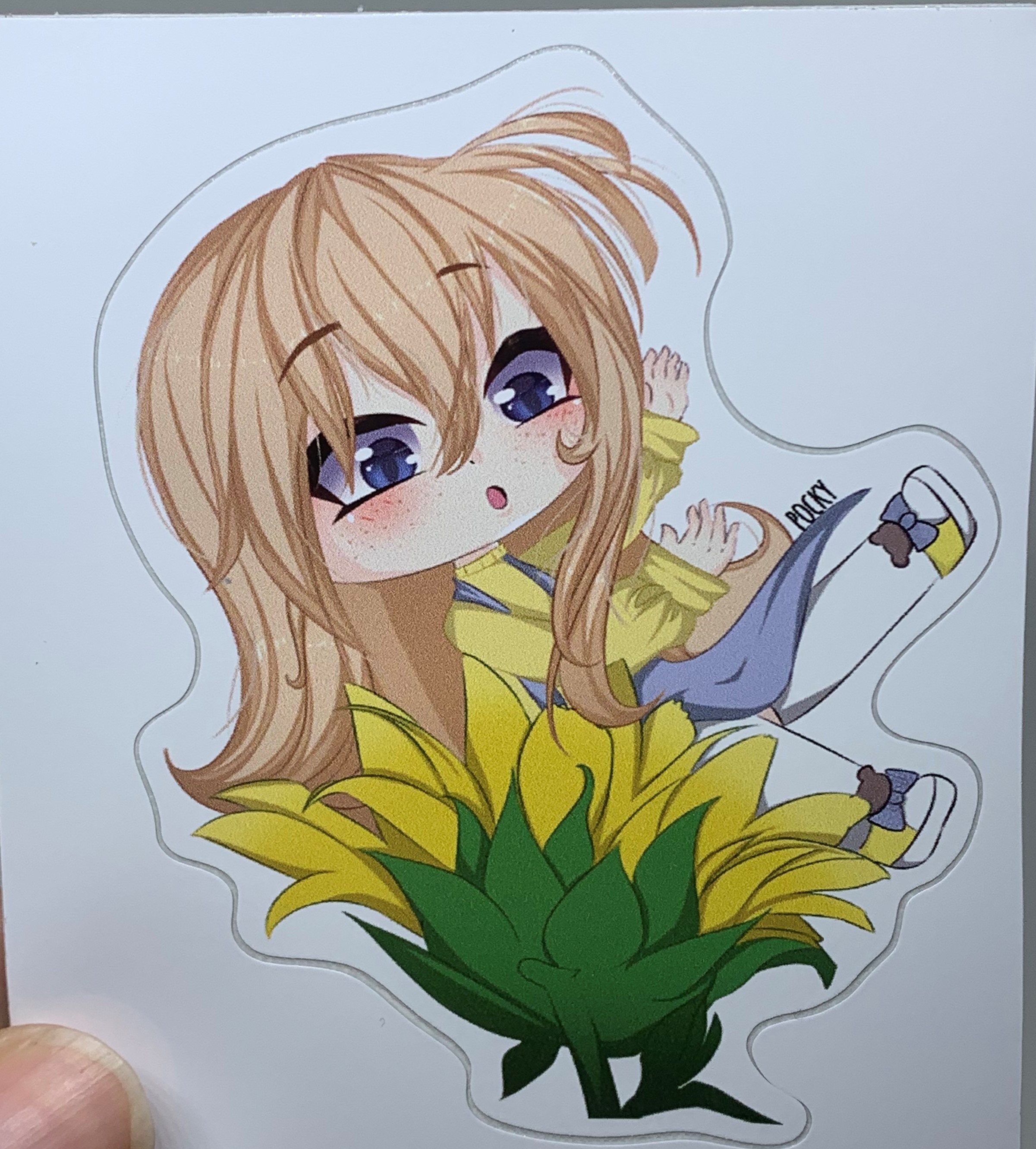 Gacha Sunflower Girl Gacha Life Art Vinyl Sticker Etsy