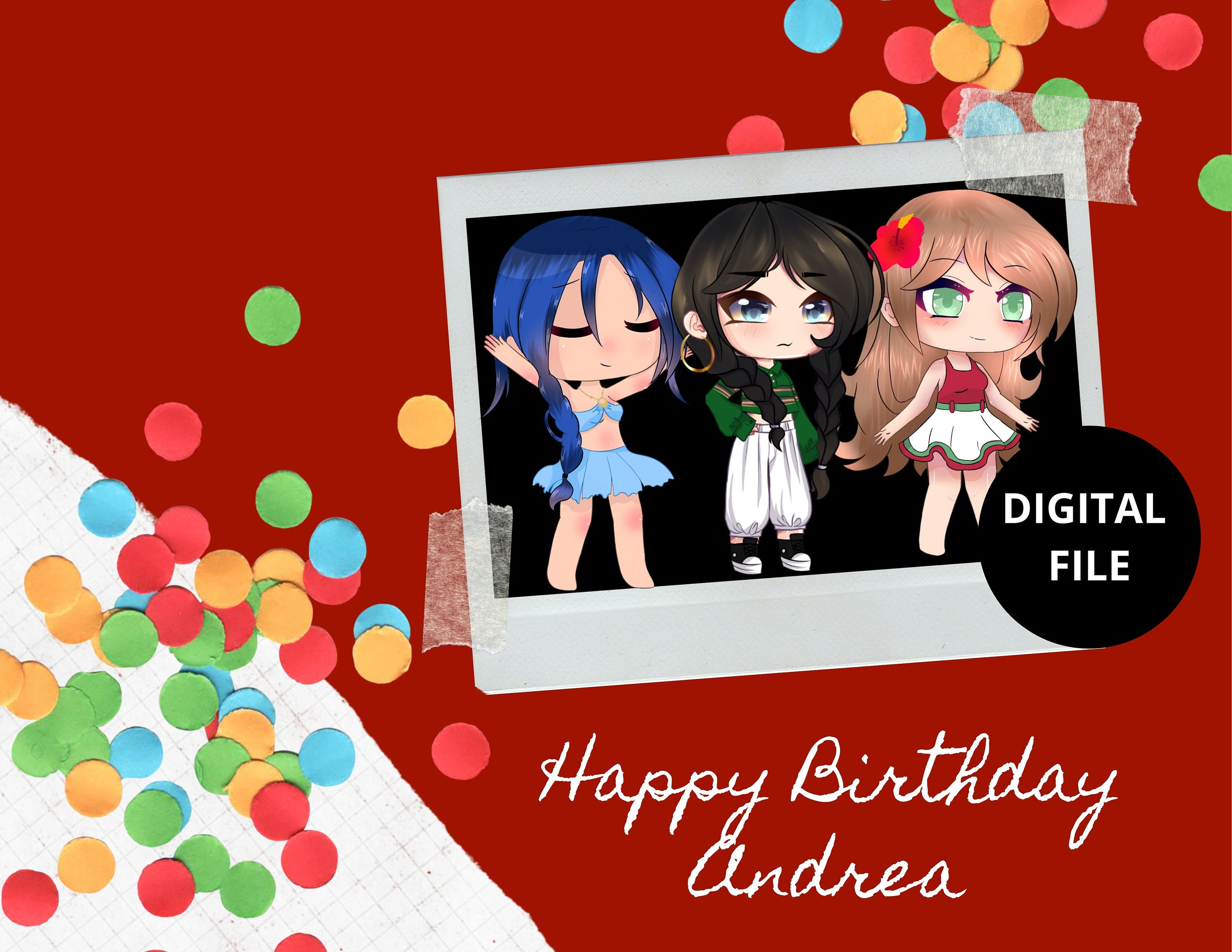 Gacha Life Birthday Personalized Invitation -  Israel