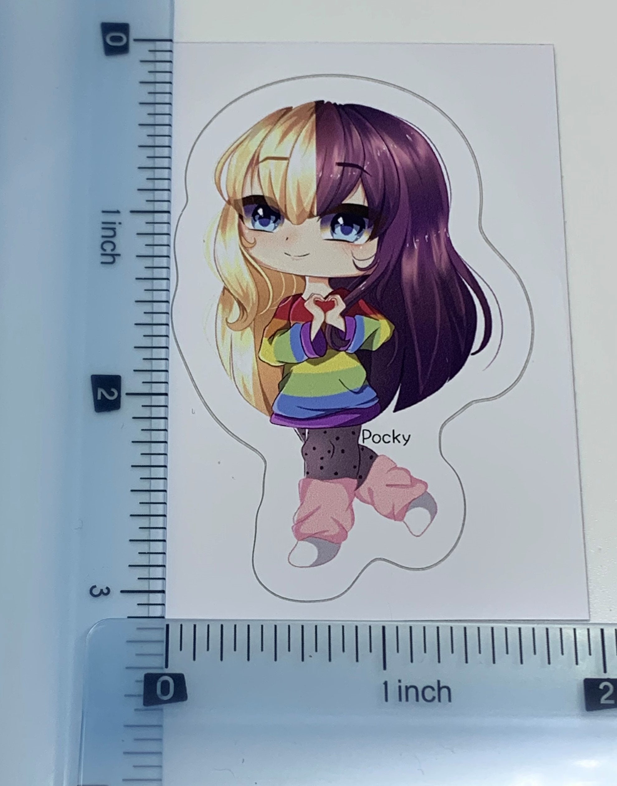 Gacha Girl with Two Tone Hair and Rainbow Sweater Gacha Life -  Portugal