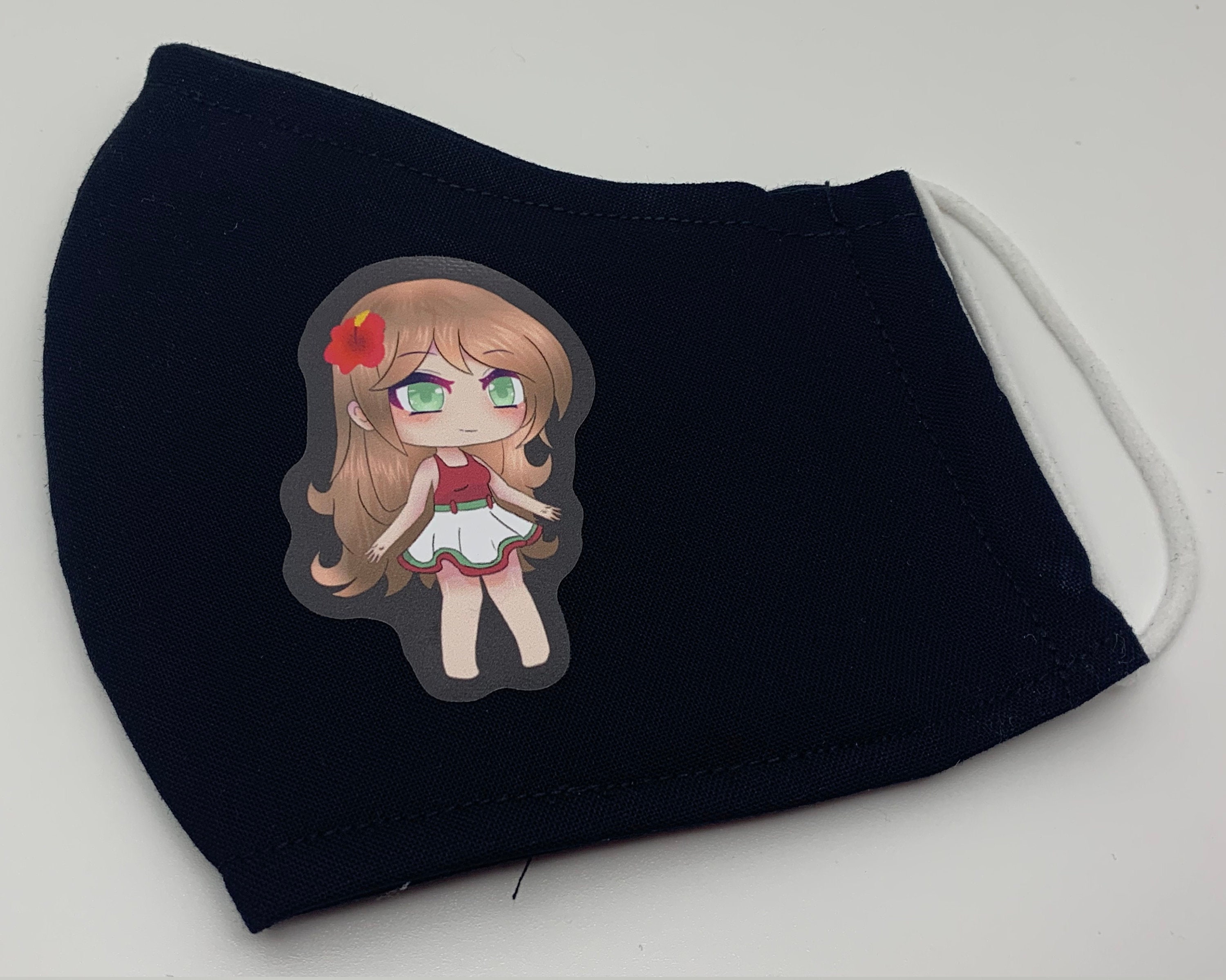 Gacha Life Gacha Girl Youth Triple Layer Black Face Mask Etsy