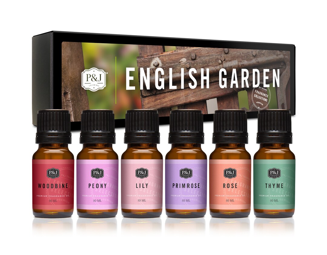 P&j Trading Spring Set of 6 Premium Grade Fragrance Oils - Gardenia Sweet Pea Fresh Cut Grass Rain Freesia Rose - 10ml