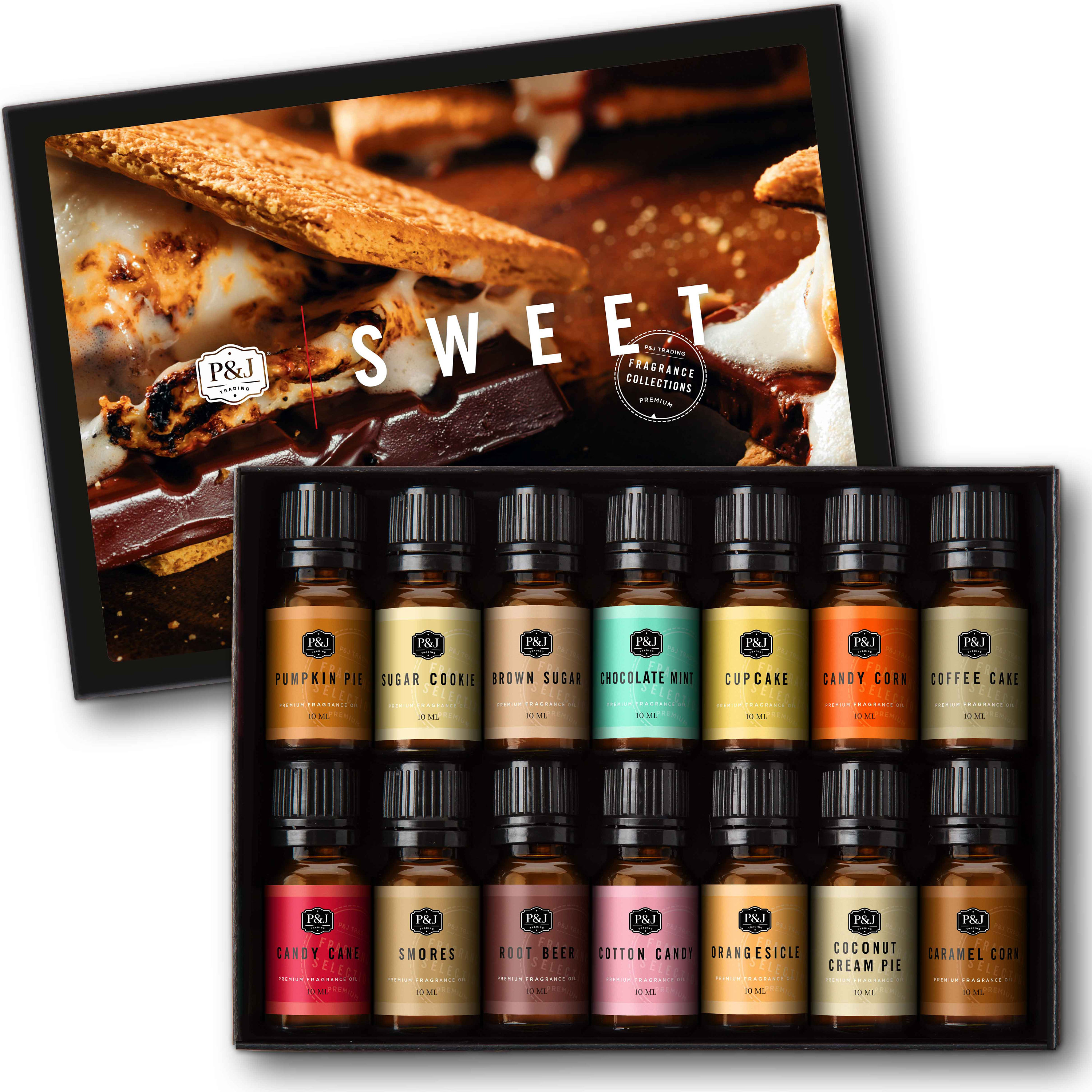 P&J Trading Sweet Set of 14 Fragrance Oils 10ml: Chocolate Mint