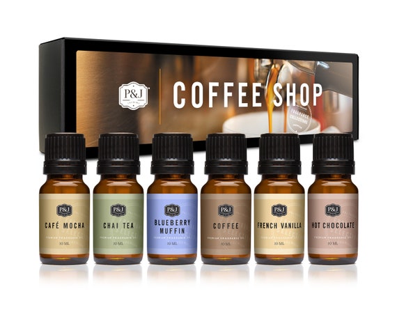 Coffee Shop Set of 6 Premium Grade Fragrance Oil Coffee, Cafe