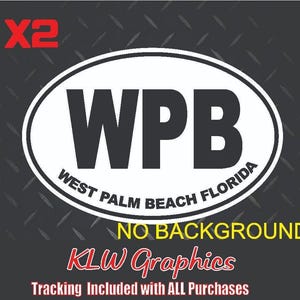 West Palm Beach Florida Oval Vinyl Decal Sticker Oval State Car Truck Home FL