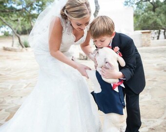 Navy Blue Dog Wedding Tuxedo