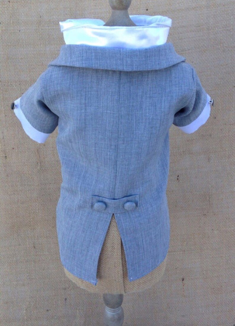 Gray Dog Tuxedo and Satin Shirt /custom Bow Tie Colors Etsy