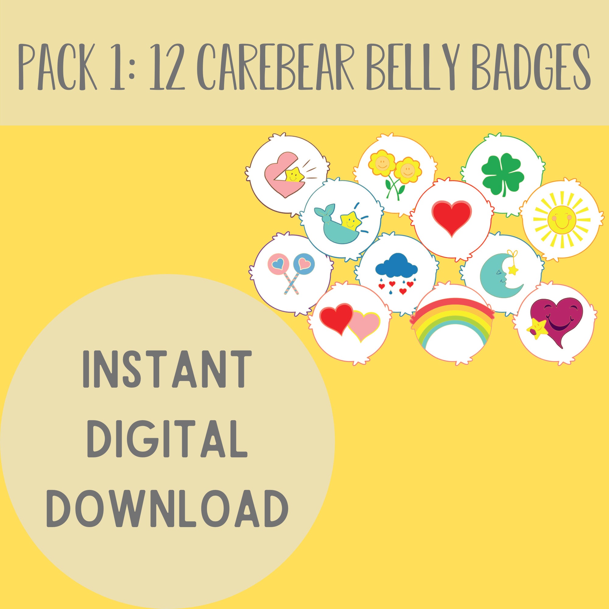 Download Pack 1: 12 Care Bear Belly Badge SVG PNG Designs w/ Reversed | Etsy Pack 1: 12 Care Bear Belly Badge SVG PNG Designs w/ Reversed | Etsy
