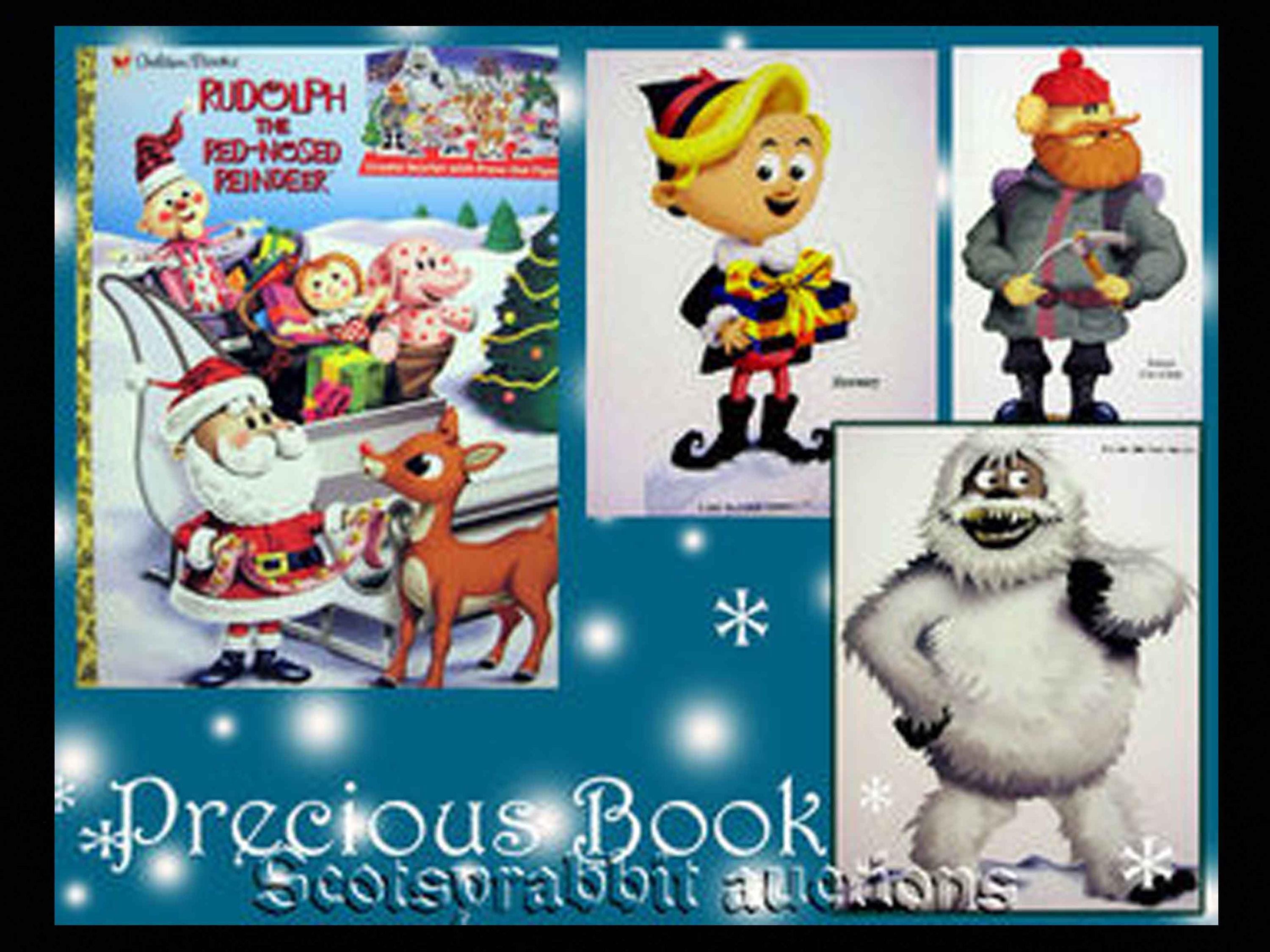 Rock Out Rudolph Images 2001 Punch Out Build Scene RUDOLPH RED Nosed REINDEER Spotted Elephant ...