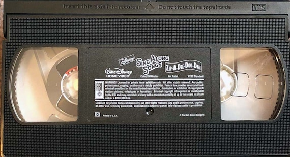 DISNEY SONG of SOUTH V.H.S. Video Tape Singalong Songs Zip-a