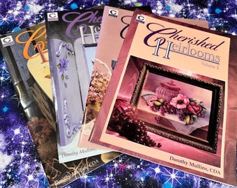 4 CHERISHED HEIRLOOM VOLUMNS Painting Books Dorothy Mullins, C.D.A. 1, 2, 3, 4 1990's