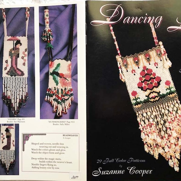 BEADING DANCING LIGHT Suzanne Cooper 29 Heirloom Quality Beading Projects  from 1995 Panda Bear Iris Indian Bear Cherry Blossom and More