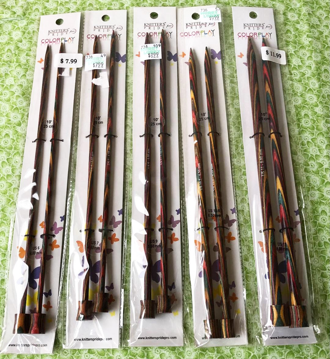 knitter's Pride Colorplay Laminated Birch Wood Knitting Needles In Color  Waves