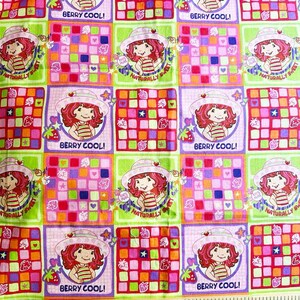 STRAWBERRY SHORTCAKE Cotton REMNANT Berry Cool Naturally Sweet 56" Length 40" Wide 100% Cotton Fabric for Sewing Quilting