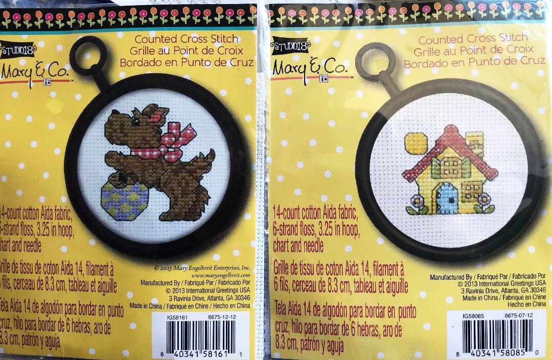 MARY ENGELBREIT MINIATURES Counted Cross Stitch 2 Two Etsy