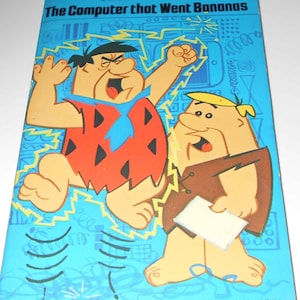 FREE Bonus D.V.D. Nice Vintage Paperback Book FLINTSTONES The Computer that Went Bananas 1974 Horace J Elias Hanna Barbera Old Baseball Card