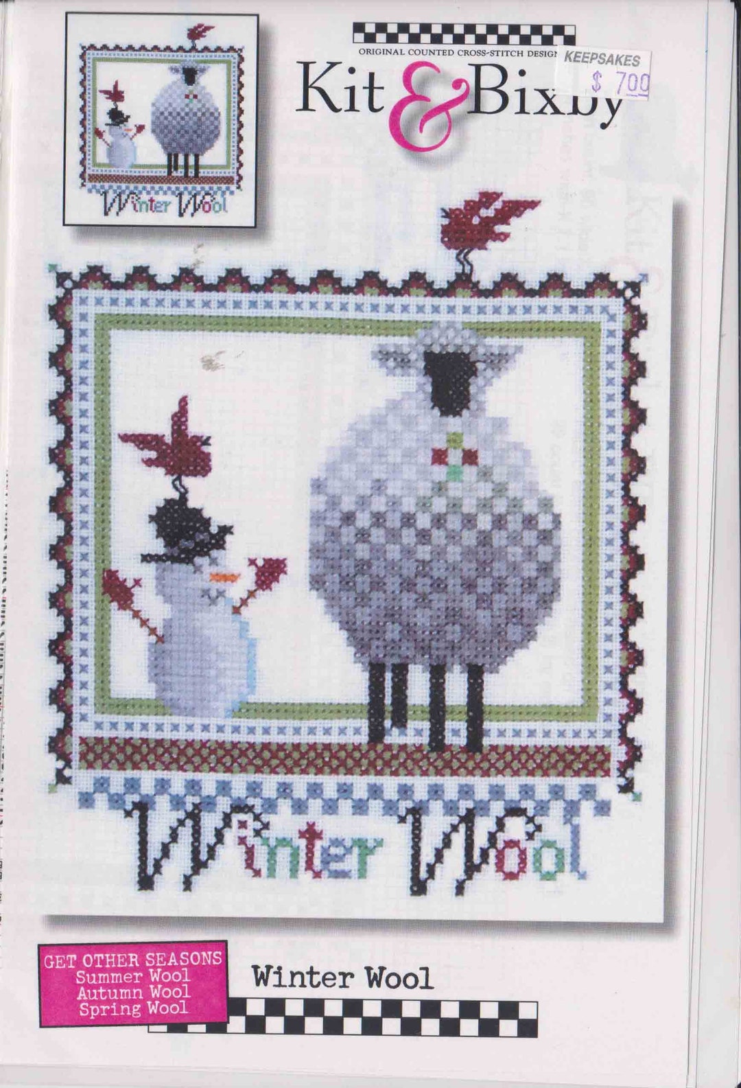 New WINTER WOOL Cross Stitch by Kit & Bixby 90 X Etsy