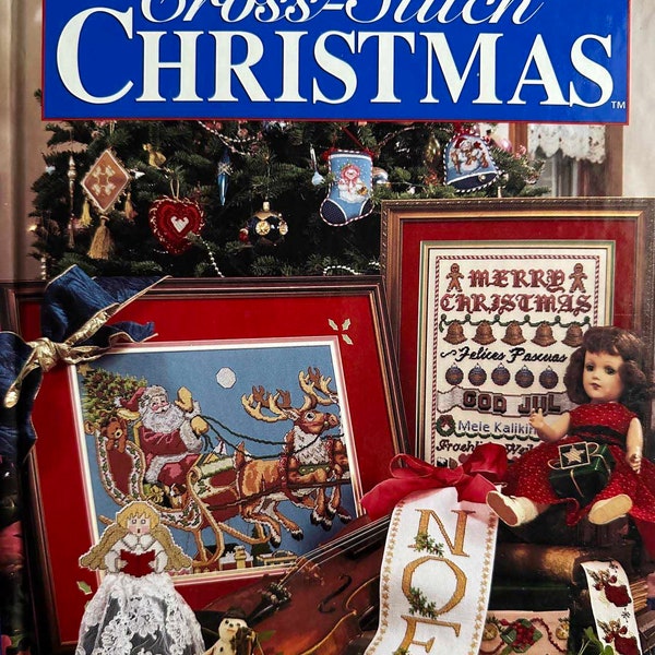 BHG CROSS Stitch CHRISTMAS Better Homes & Gardens Gifts to Cherish Santa with Sleigh, Dimensional Angel, Noel, and More rom 1996 Unused