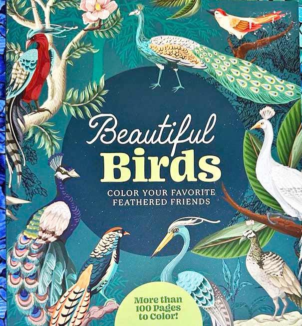 BEAUTIFUL BIRDS PEACOCK Adult Coloring Book Favorite Feathered Friends More Than 100 Pages Nice Quality Paper Unused Flamingo