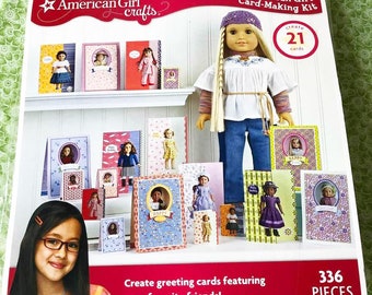 2012 AMERICAN GIRL DOLL Card Making Kit Booklet 7 Window Cards 7 Flap Front Cards 14 Envelopes Doll Punch Outs Bubble Stickers & more