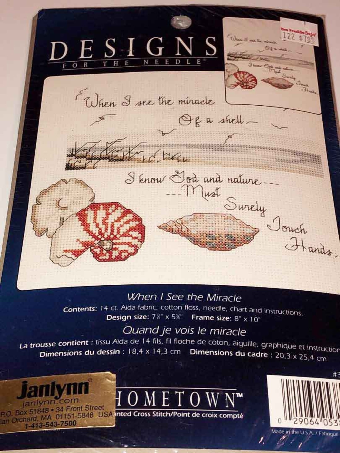 OOP SEA SHELLS Counted Cross Stitch Kit Older Kit Designs for the ...