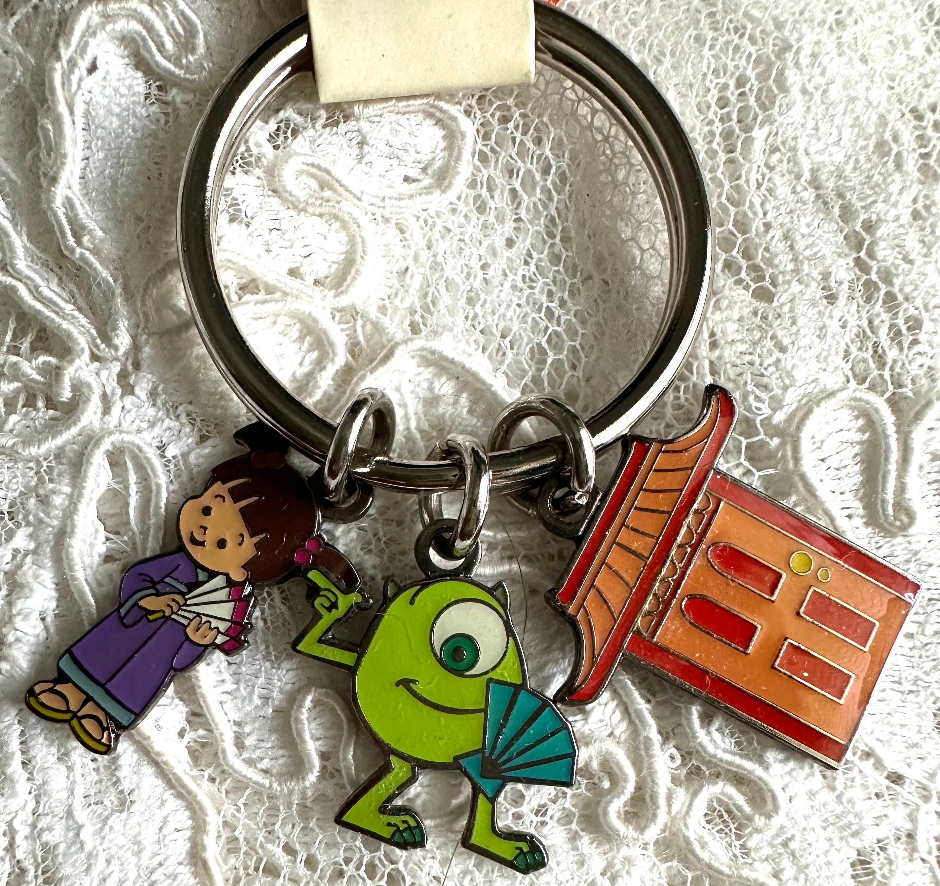 Monogram Disney Key Rings VINTAGE DISNEY STORE Monsters Inc Quality Metal Key Ring With 3 Metal ...