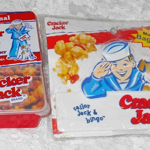 Older Unused Fun Items CRACKER JACK SAILOR Jack and Bingo Magnetic Clip & Container Bag Clip is from 2000 Original Bag Surprise Inside Box