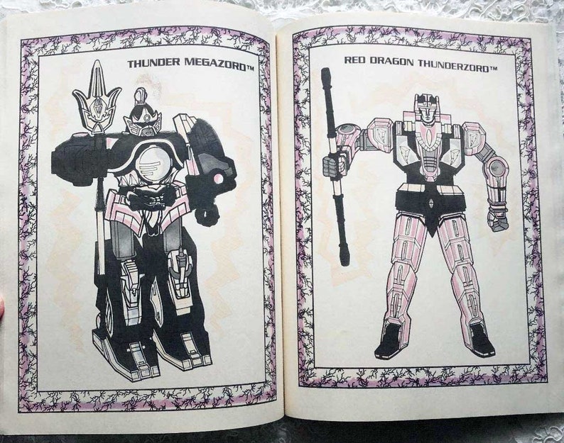 POWER RANGERS 1995 PAINT With Water Book Colors Appear Like Magic ...