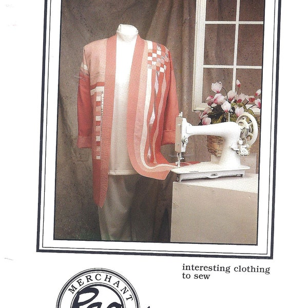 CLASSY CHECKS JACKET Merchant Rag Sewing Pattern for Women from 1990 Jill Abeloe Mead Almost All Sizes