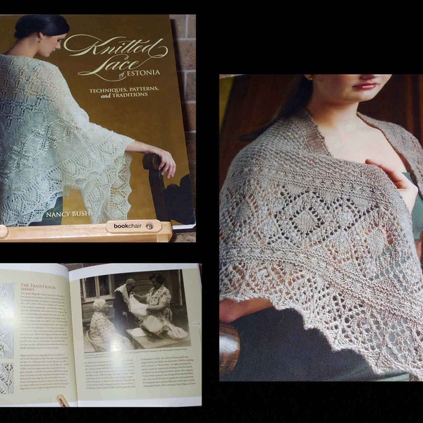 KNITTED LACE ESTONIA Thick Softbound Knitting Book by Nancy Bush Very good condition 159 pages Techniques & Patterns