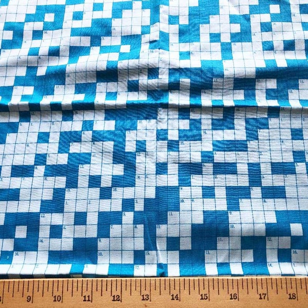 Crossword Fabric Etsy